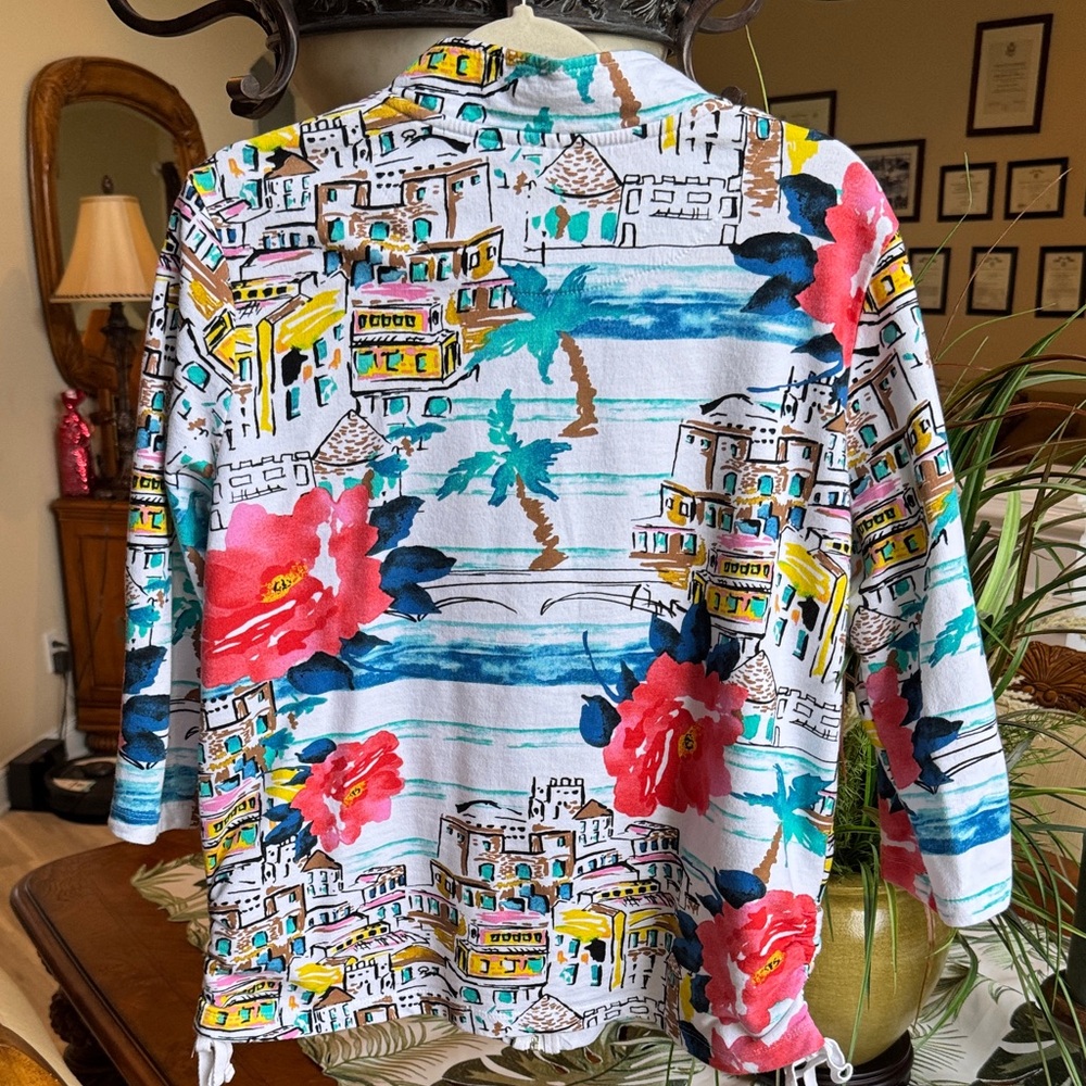 Knit chic 🏖️Vibrant Patterned Jacket - Picture 3 of 6
